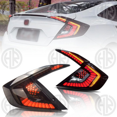 Dragon Style LED & Projector Backlights for Honda Civic X – Premium Tail Lamps