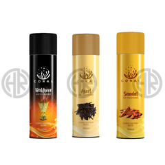 Coral Air Freshener Trio 300ML Bakhoor, Aseel, Sandal Refresh Car, Room & Office