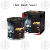 Areon Sport Lux Gel Gold 2 Pack Air Freshener for Car & Home