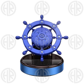 Solar Rotating Ship Wheel Air Freshener Unique Car Interior Upgrade