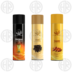 Coral Air Freshener Trio 300ML Bakhoor, Aseel, Sandal Refresh Car, Room & Office