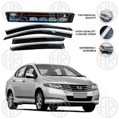 Honda City 2009-2021 TXR Chrome Air Press Modern Look & Wind Protection