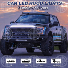 Car LED Bonnet Strip Light Flexible Daytime Running Lights (Universal Fit)