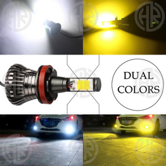 H11 Dual Color LED Bulbs | White & Golden Headlight and Fog Light Upgrade