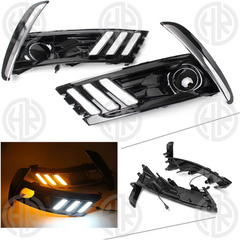Toyota Corolla Fog Lamp DRL Chrome Covers Mustang Style Upgrade (2017-2021)