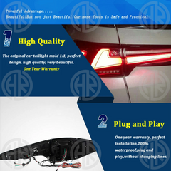Toyota Fortuner Smoke V4 Back Lamps | Lexus-Style Sequential LED Tail Lights (2016–2023)