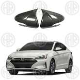 Hyundai Elantra Carbon Fiber Side Mirror Covers Batman Style Design