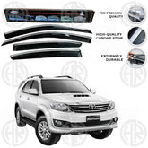Toyota Fortuner 2015 Air Press Sun Visor Chrome Sleek & Durable Accessory