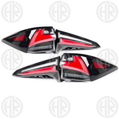 Toyota Fortuner Smoke V4 Back Lamps | Lexus-Style Sequential LED Tail Lights (2016–2023)