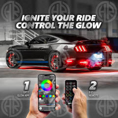 RGB LED Underglow Strip Lights for Cars Multi Mode Neon Lighting Kit, Waterproof