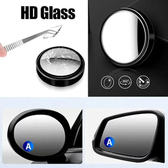 Universal Car Blind Spot Mirror 360° Rotatable Wide Angle Round Rear View Side Mirror 2 Pcs Fit for All Cars, SUVs & Jeeps