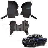 Toyota Hilux Revo 7D Mats Black Diamond Stitched All Weather Protection