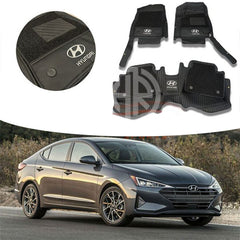 Hyundai Elantra (2016-22) Luxury 10D Car Mats 3Pcs Set