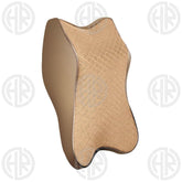 Car Neck & Back Rest Long Cushion Memory Foam Support Pillow in Beige