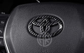 Toyota Corolla Premium Steering Wheel Monogram Emblem Forged Finish
