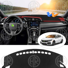 Honda Civic X Dashboard Cover Mat Black Carpet Anti Skid (2016-21)