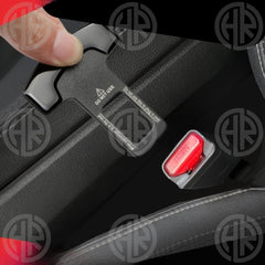 Suzuki Car Mini Metal Seat Belt Clips (Black, Pair) Secure & Elegant Interior Accessory