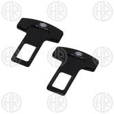 Suzuki Car Mini Metal Seat Belt Clips (Black, Pair) Secure & Elegant Interior Accessory
