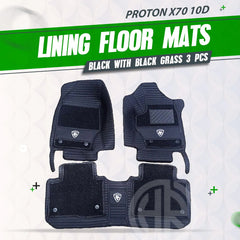 Proton X70 All Weather 10D Floor Mats Stylish Black 3Pcs