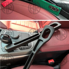 Universal Car Seat Gap Filler Organizer 2 PCS PU Leather Car Seat Storage Box Waterproof Auto Interior Pocket Anti Drop Gap Plug for Phone, Coins, Keys (Black)