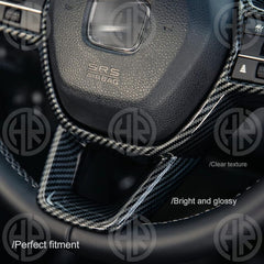 Honda Civic 2022 Steering Trim 1Pc Carbon Fiber Finish for Luxurious Interior Look