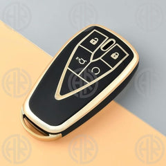 Changan Oshan X7 TPU Key Cover Stylish Grey & Gold Finish