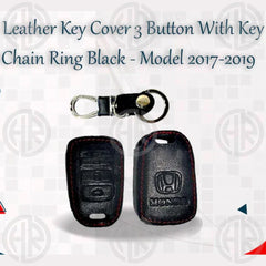 Honda City 2022 Leather Key Cover with Keychain Ring Premium Protection