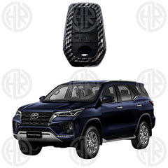 Toyota Fortuner Key Cover in Carbon Fiber Stylish & Scratch Resistant (4 Button)