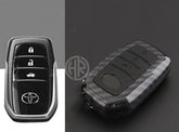 Toyota Hilux Revo Carbon Fiber Key Cover Durable 3 Button Case 2016–2021