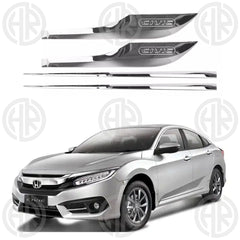 Honda Civic Chrome Door Molding Kit (2016–2021) Modern Look