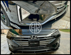 Hyundai Elantra 2020–2022 Front Bumper Lip Splitter 3Pcs Aerodynamic Kit