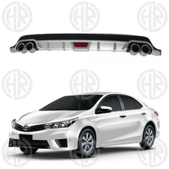 Toyota Corolla 2014–2017 Carbon Style Dual Exhaust Bumper Diffuser