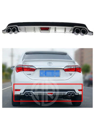Toyota Corolla 2014–2017 Carbon Style Dual Exhaust Bumper Diffuser