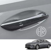 Hyundai Sonata Door Handle Cover in Carbon Fiber Luxury Exterior Accessory