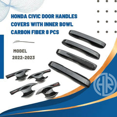 Honda Civic Carbon Fiber Door Handle & Inner Bowl Protectors 8 Piece Kit