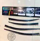 Honda City 2009-2021 TXR Chrome Air Press Modern Look & Wind Protection
