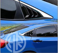 Honda Civic X Rear Window Louvers Carbon Style Scoop Covers