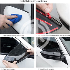 Toyota Yaris Carbon Fiber Batman Style Side Mirror Covers Durable Stylish