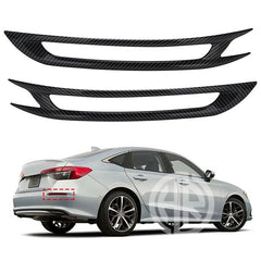 Honda Civic 2022 Carbon Fiber Back Reflector Cover Trims Durable 2pcs Set