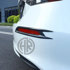 Honda Civic 2022 Carbon Fiber Back Reflector Cover Trims Durable 2pcs Set