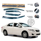 Toyota Corolla Chrome Door Visors 2009–2013 Wind & Rain Deflectors Set