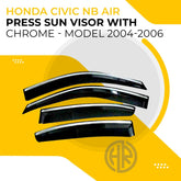 Chrome Air Press Sun Visors for Honda Civic 2003-2006