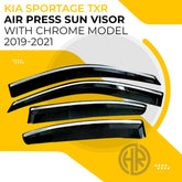 Kia Sportage Air Press Chrome Window Visors Stylish & Functional Upgrade
