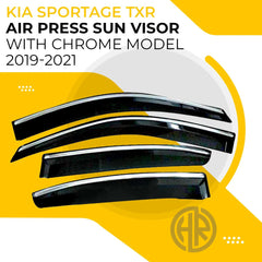 Kia Sportage Air Press Chrome Window Visors Stylish & Functional Upgrade