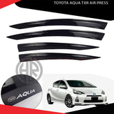 Toyota Aqua TXR Chrome Air Press Visors Stylish Wind Deflectors Set