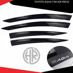 Toyota Aqua TXR Chrome Air Press Visors Stylish Wind Deflectors Set