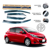 Toyota Vitz Chrome Wind Deflectors (2017–2021) Sleek Exterior Upgrade