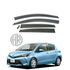 Toyota Vitz Chrome Wind Deflectors (2017–2021) Sleek Exterior Upgrade