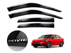 Honda Civic 2022 TXR Chrome Window Visors Sporty & Weather Proof Design