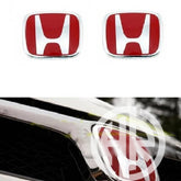 Honda City Chrome Logo Set Front and Rear Car Emblems
